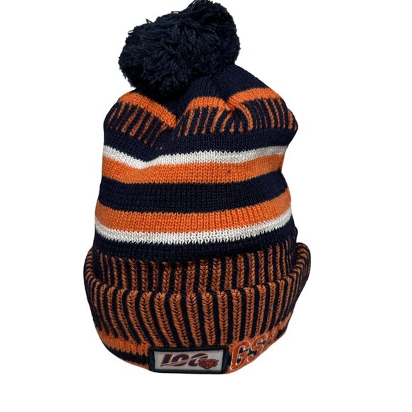 Chicago Bears GSH New Era Knit Beanie Hat Removeable Pom NFL Football Athleisure - Picture 6 of 7